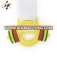 Promotional custom gold metal weightlifting medal with enamel logo