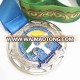 military design silver plated 3d soft enamel medal