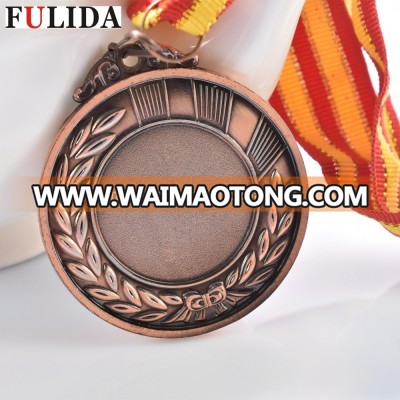 Custom metal blank gold silver bronze medal,award sports medals